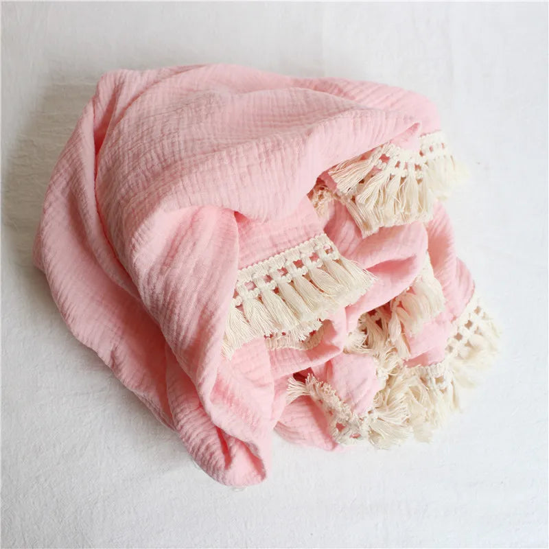 Couverture d'emmaillotage en mousseline de coton