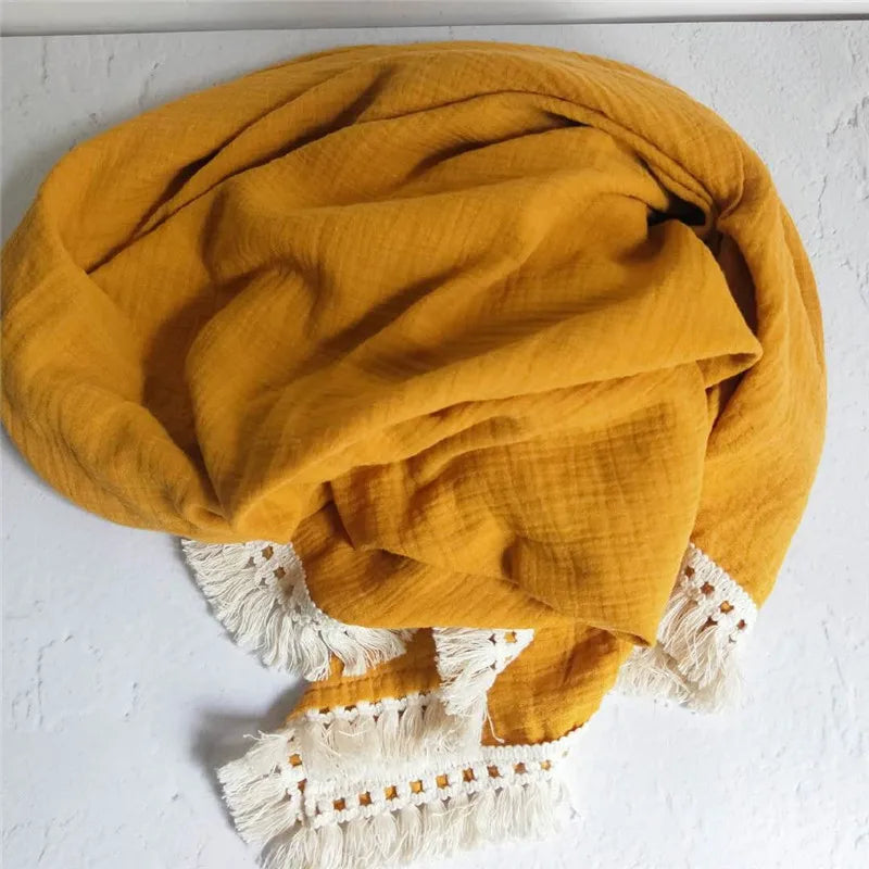 Couverture d'emmaillotage en mousseline de coton