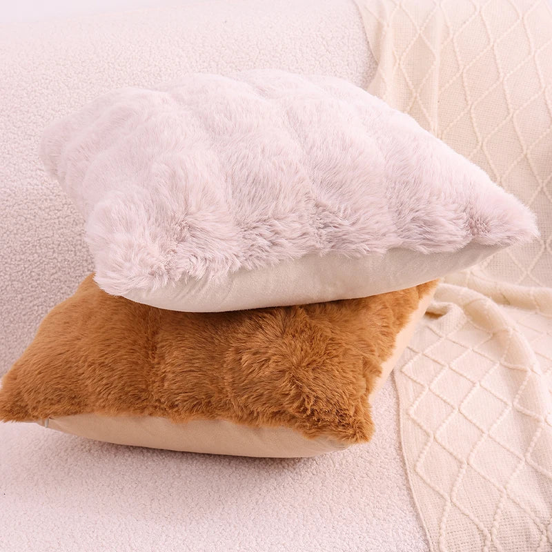 Housses de Coussin en Fourrure