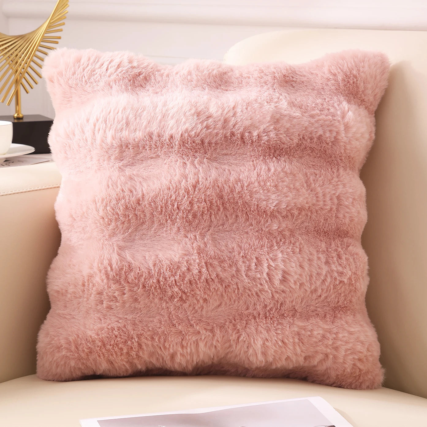 Housses de Coussin en Fourrure