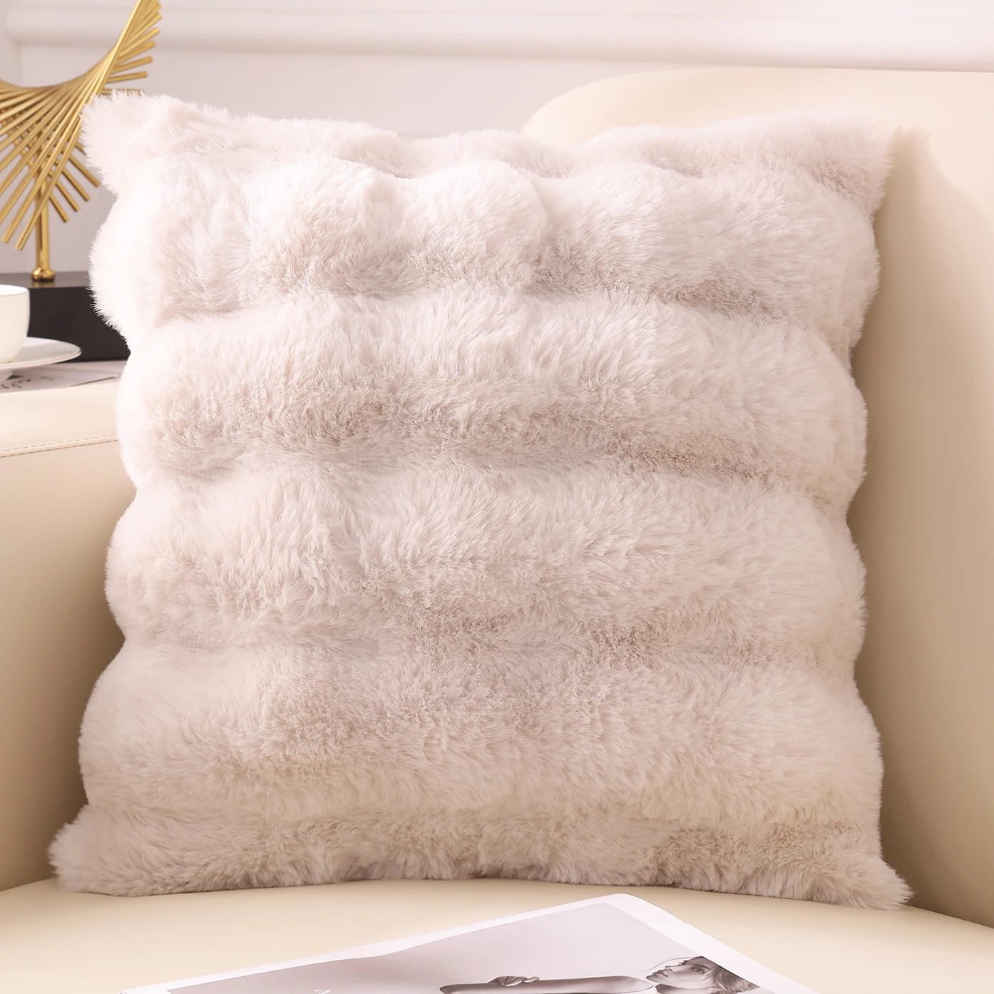 Housses de Coussin en Fourrure