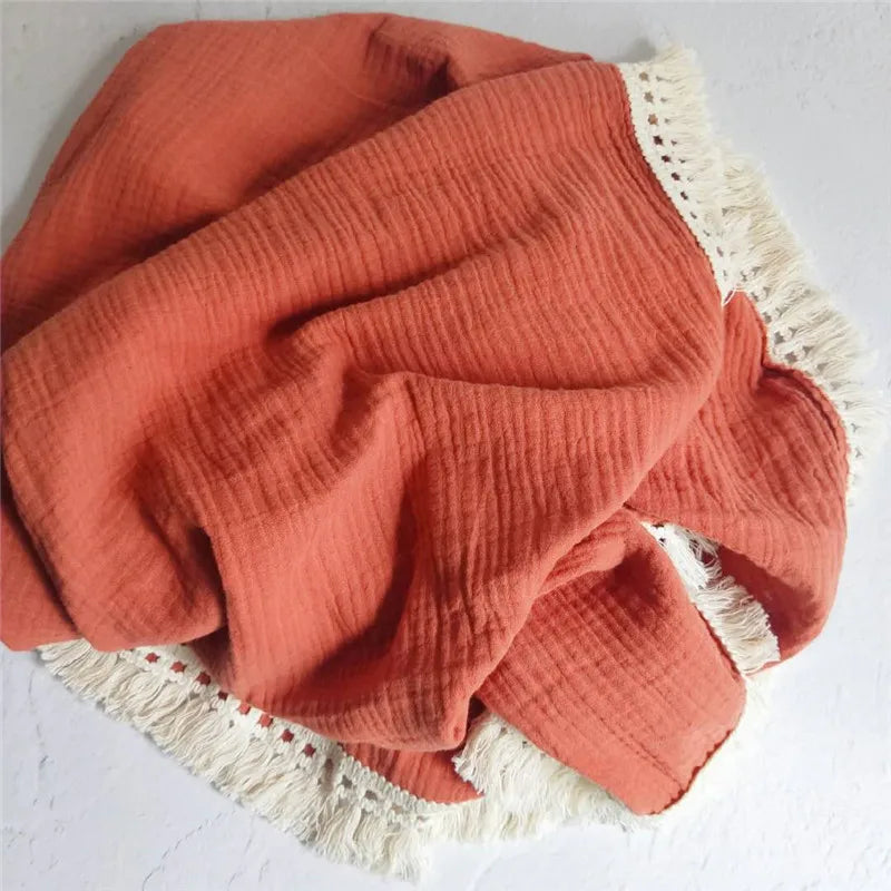 Couverture d'emmaillotage en mousseline de coton