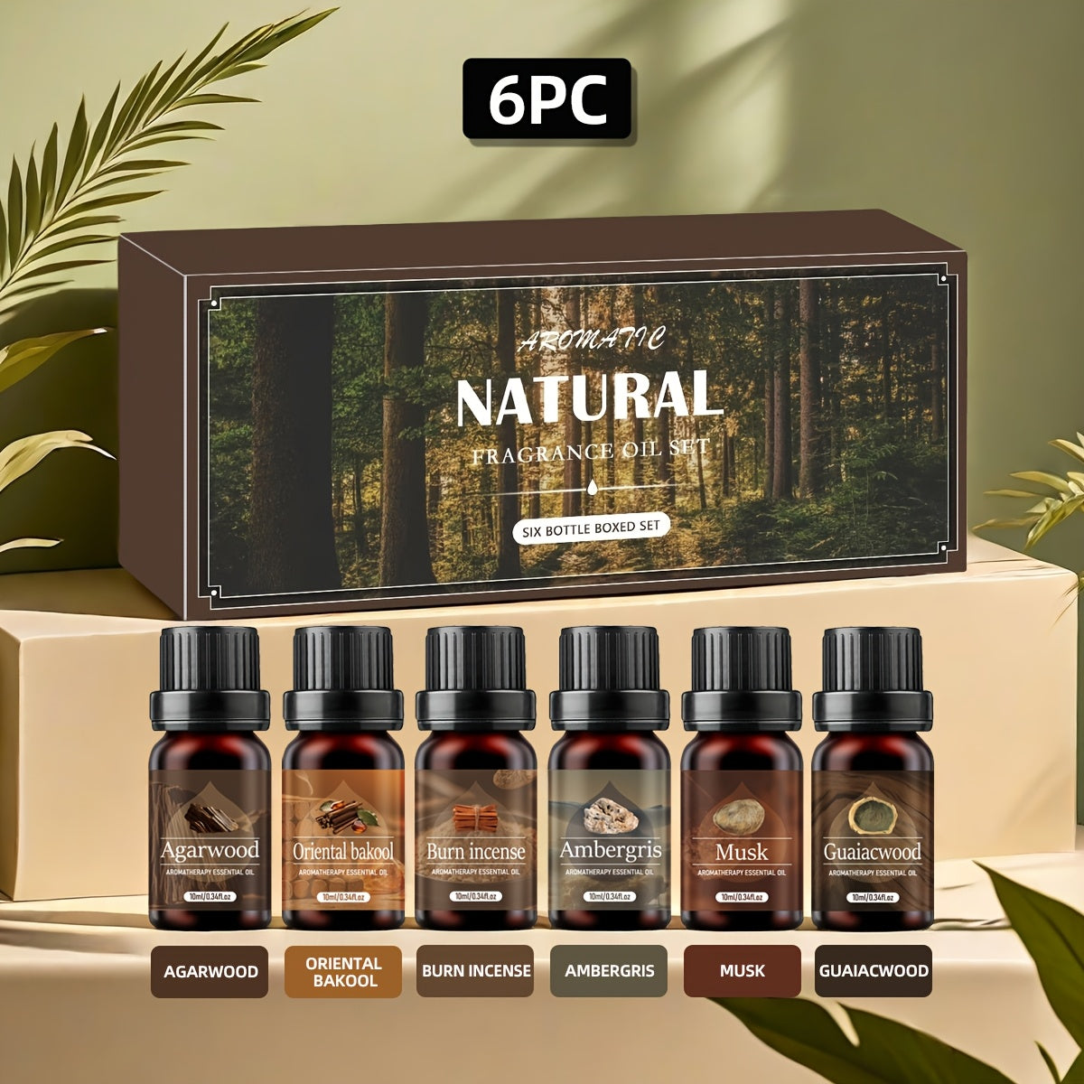 Coffret cadeau 6 huiles essentielles -  Natural