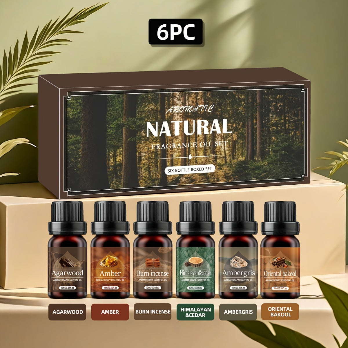 Coffret cadeau 6 huiles essentielles -  Natural