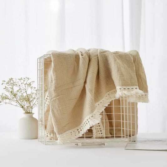 Couverture d'emmaillotage en mousseline de coton
