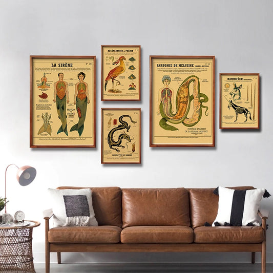 Affiche murale "Curieuse créatures"