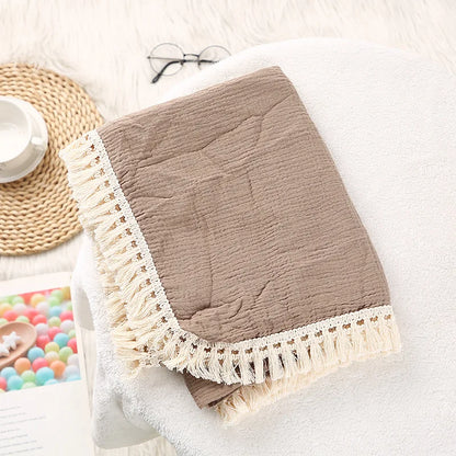 Couverture d'emmaillotage en mousseline de coton