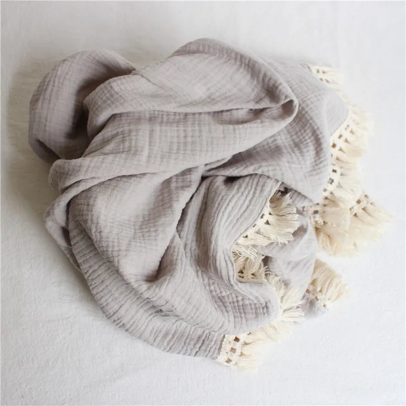 Couverture d'emmaillotage en mousseline de coton