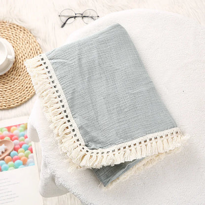 Couverture d'emmaillotage en mousseline de coton