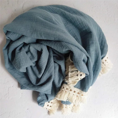 Couverture d'emmaillotage en mousseline de coton