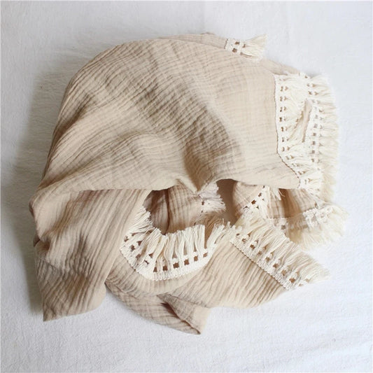 Couverture d'emmaillotage en mousseline de coton